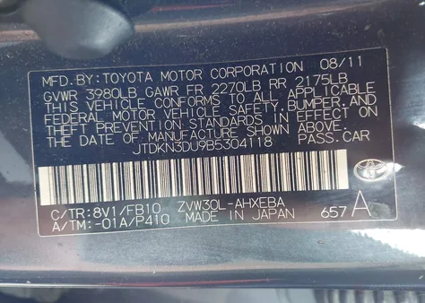JTDKN3DU9B5304118